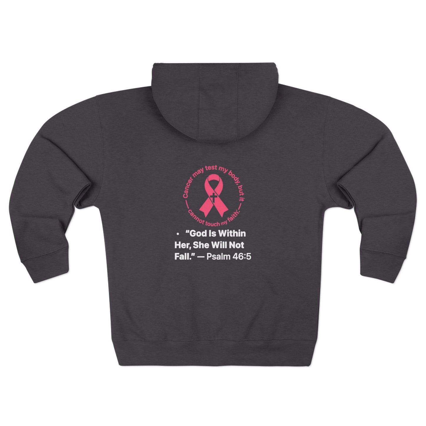 Zip Hoodie — Pink Ribbon Cancer Awareness Support Hoodie
