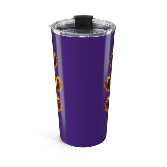 Aries Zodiac 20oz Tumbler — Purple Fire Ram Astrology Travel Mug