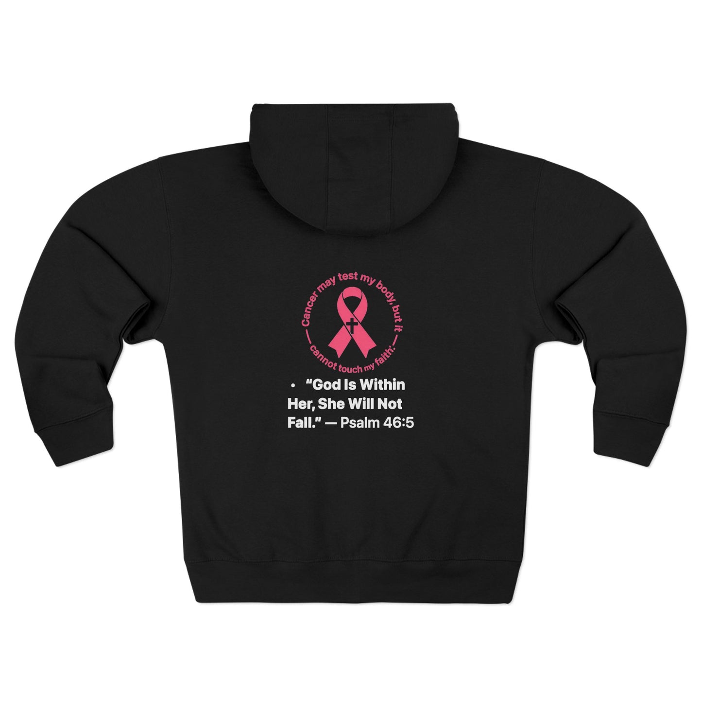 Zip Hoodie — Pink Ribbon Cancer Awareness Support Hoodie