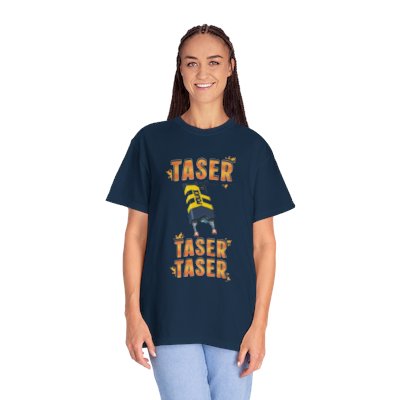 Taser Graphic T-Shirt — Retro Safety Device Design