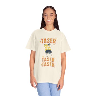 Taser Graphic T-Shirt — Retro Safety Device Design