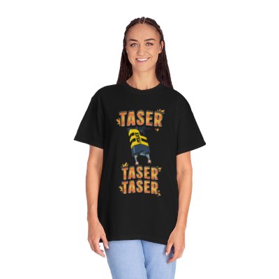 Taser Graphic T-Shirt — Retro Safety Device Design